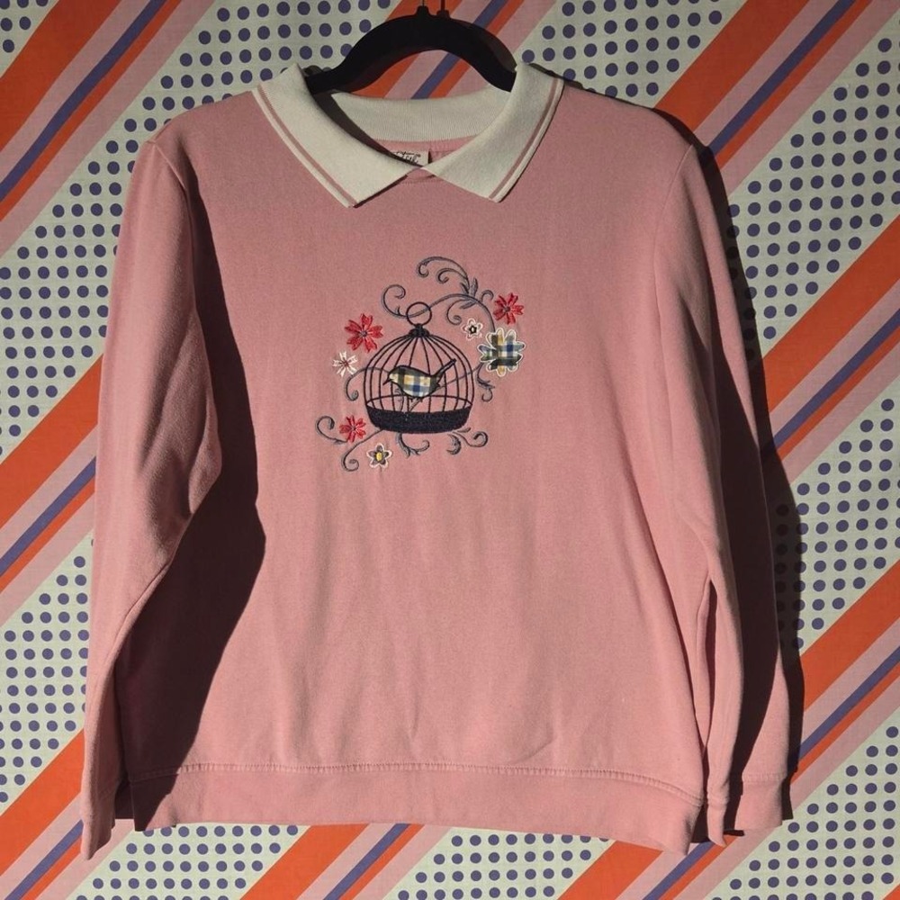 Vintage 1990s Adrian Delafield birdcage sweatshirt